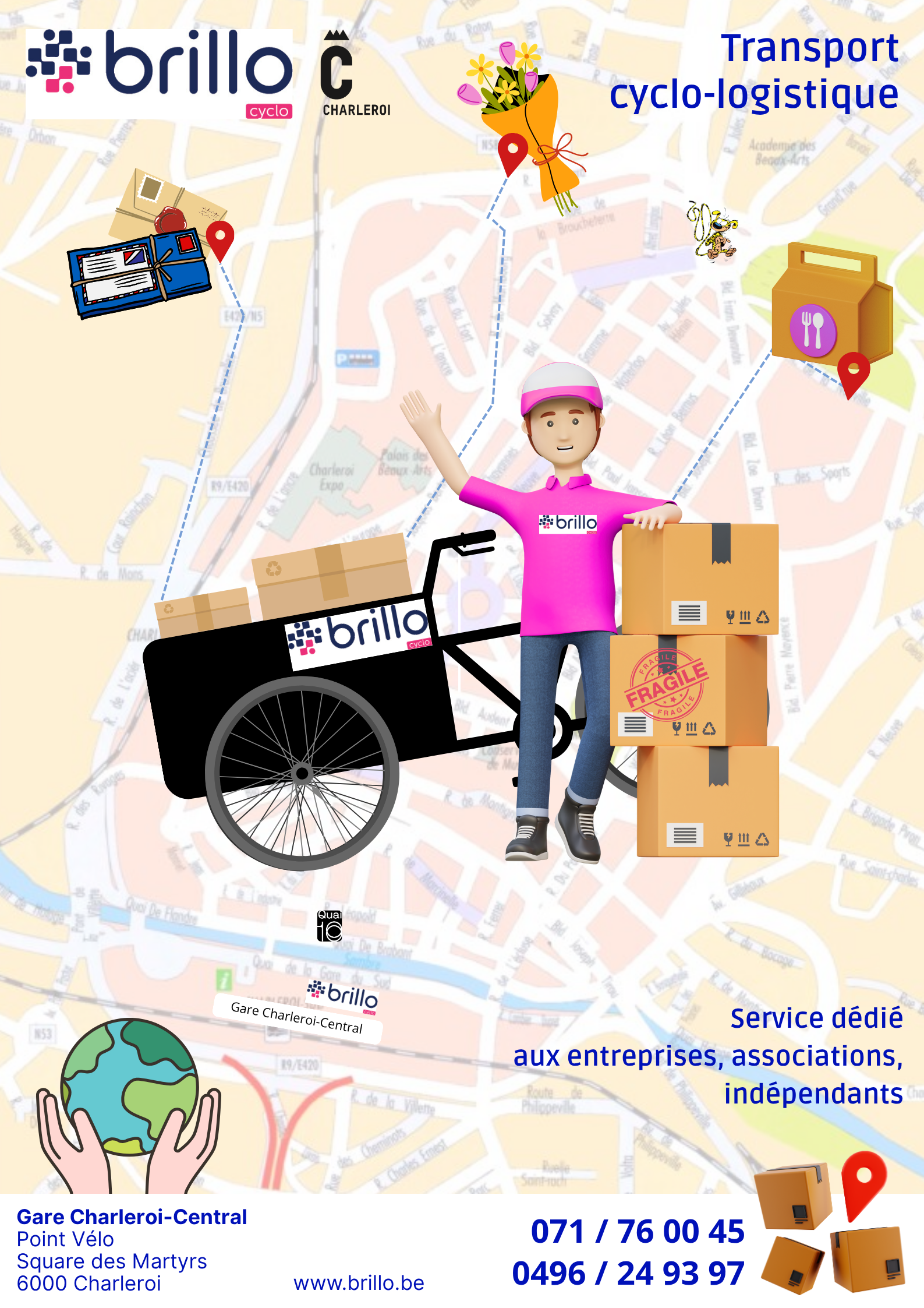 Affiche Brillo cyclologistique Affiche Brillo cyclologistique